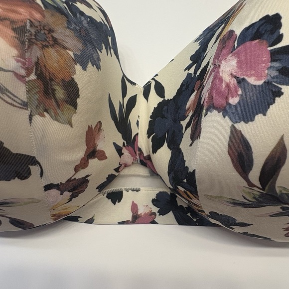Cacique Smooth Lightly Lined Balconette Bra Underwire Plus Size 46H Floral NEW - Picture 2 of 7